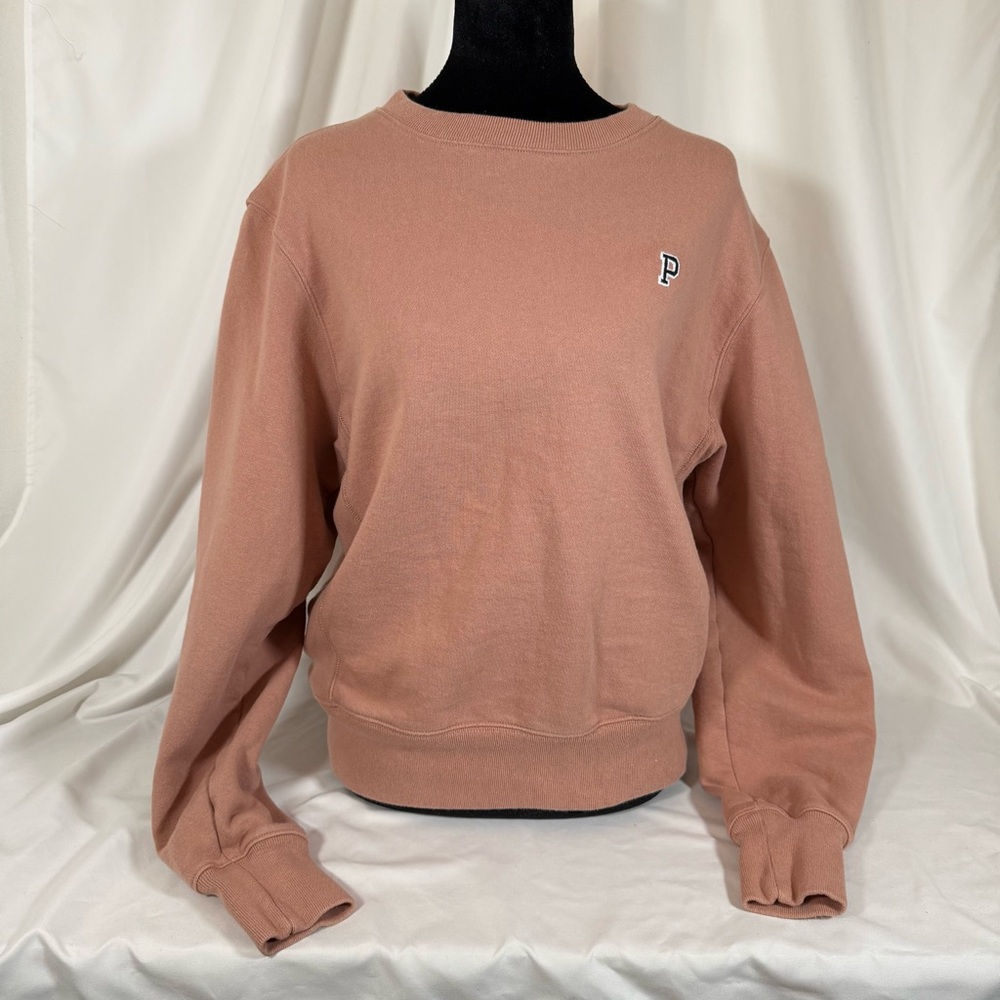 PINK Victoria's Secret Rosewood Crewneck Sweatshirt with 'P' Patch